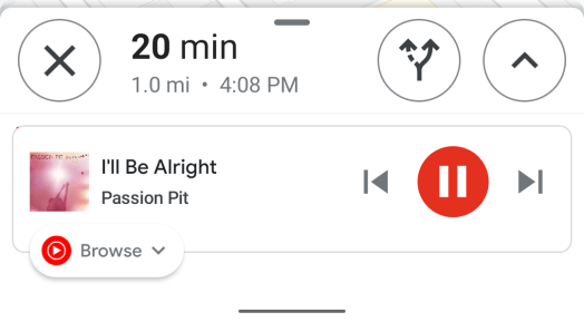Google Maps for Android now supports YouTube Music when navigating