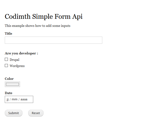 custom simple form api