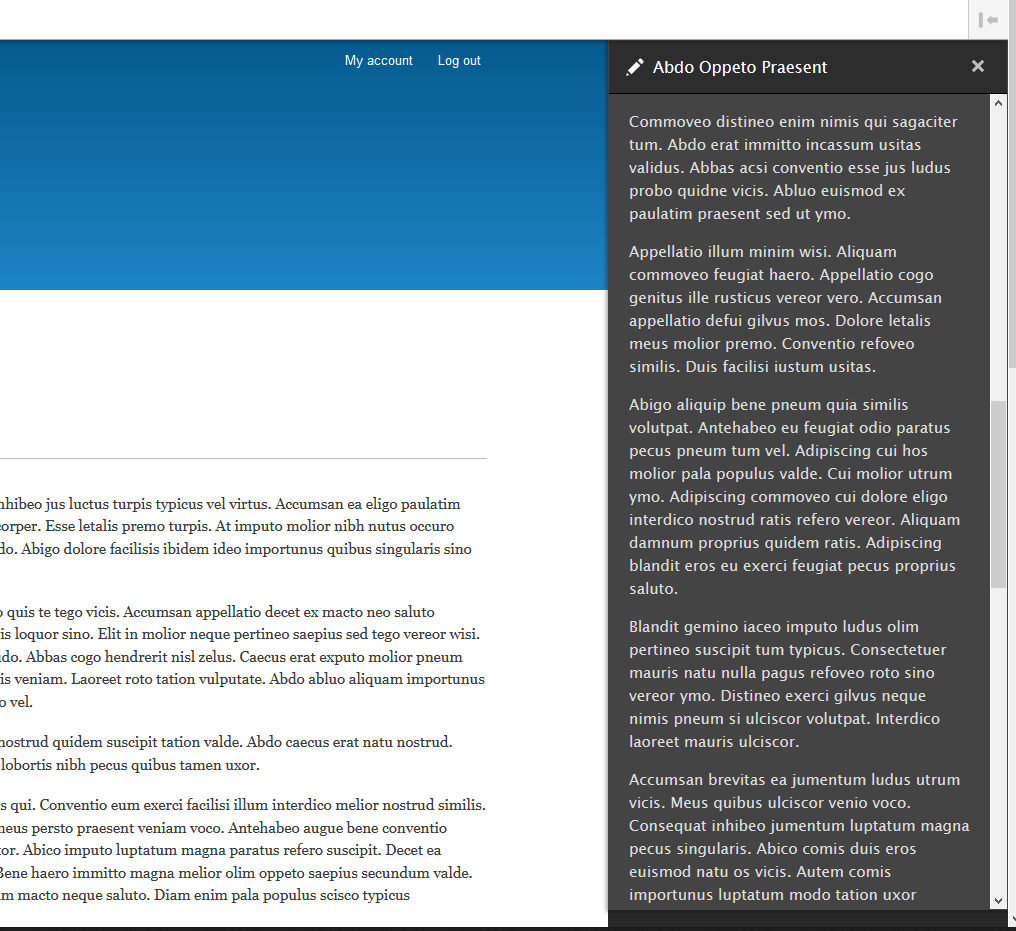 OFF-CANVAS DIALOG IN DRUPAL 8
