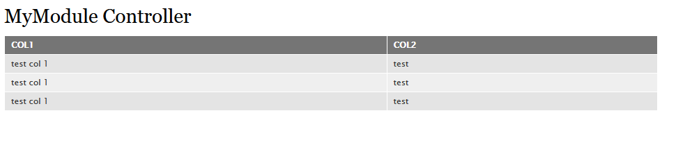 render a table in drupal 8